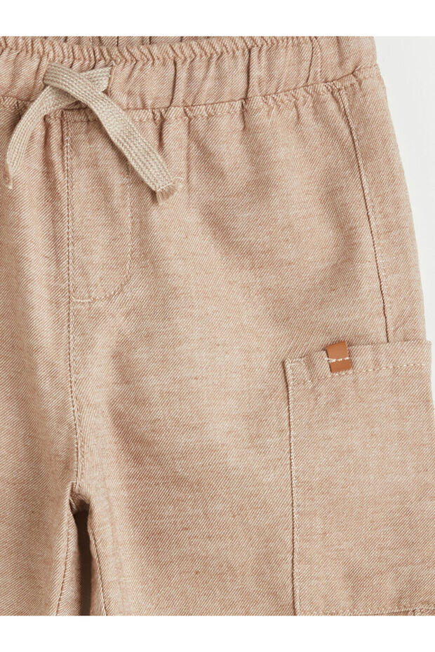 Create Your Style with Uzg Store |   Boys' Linen Shorts with Elastic Waistband and Pockets - 5