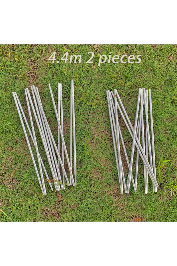 4.4meters 2 pieces Replacement Tent Pole 8mm Aluminum Tent Rod 3.6m 4m 4.4m Outdoor Camping Fibregla