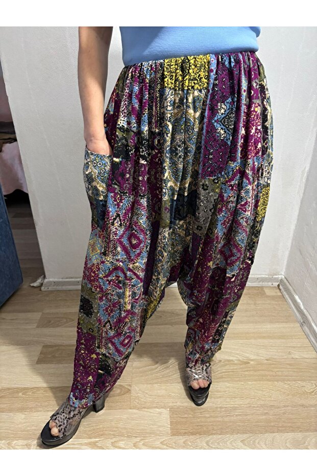Viscose Print Fabric Floral Print Baggy with Pockets 100% Cotton