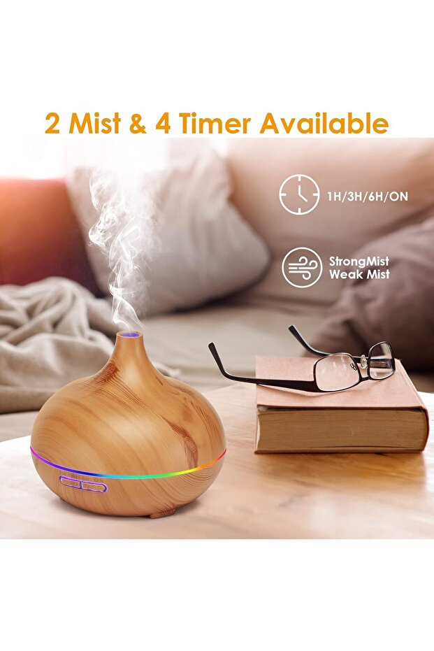 300ml Aromatherapy Diffuser, With Timer and LED Light, Suitable for Hydration, Relaxation and Soft - 3