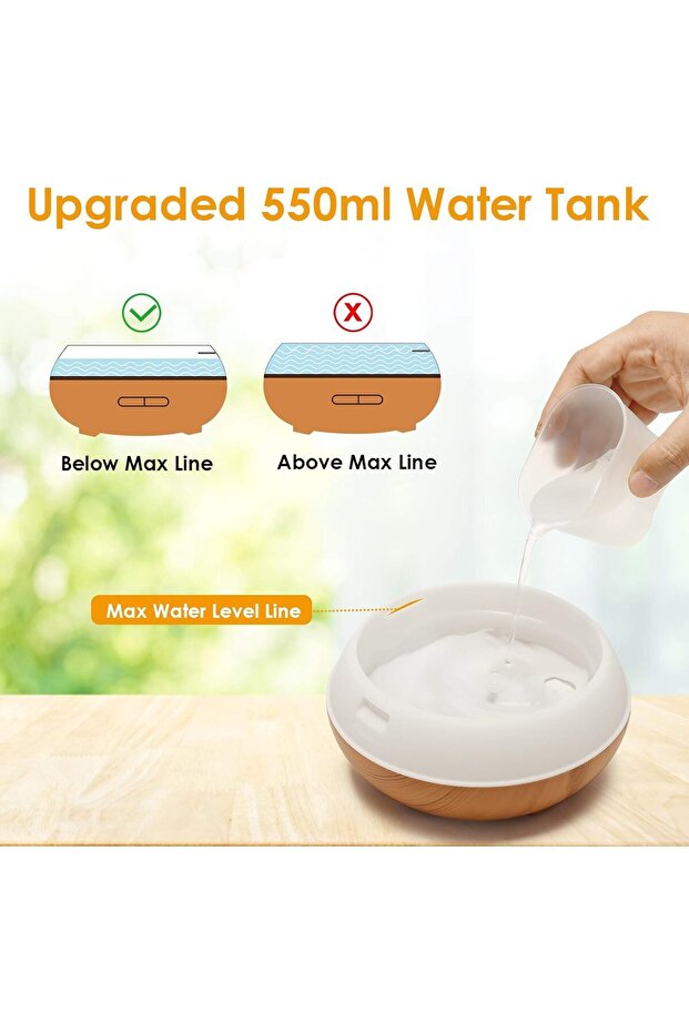 300ml Aromatherapy Diffuser, With Timer and LED Light, Suitable for Hydration, Relaxation and Soft - 4