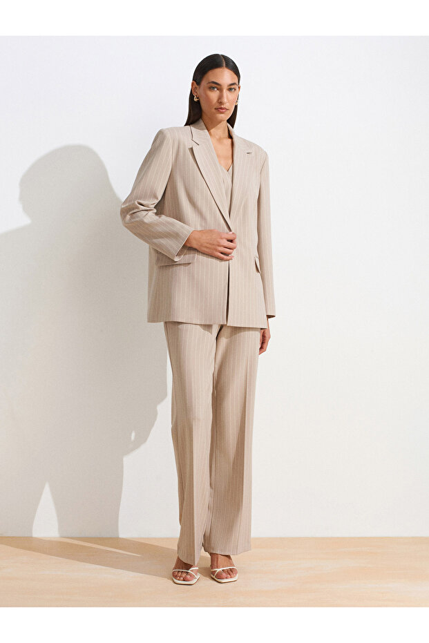 60768 Blazer Ceket-Bej - 3