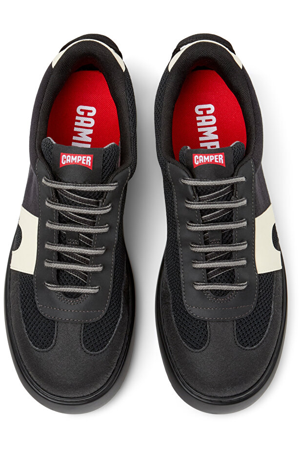 Men's Casual Black Mesh Sneaker With Hook And Loop Design For Everyday RunnerK21Sorona - 3