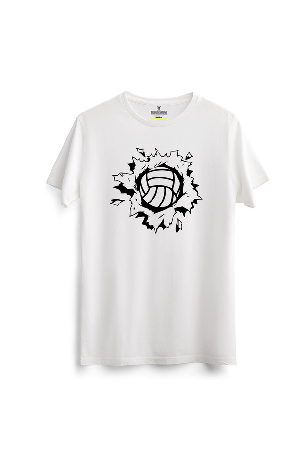 Printed Cotton Volleyball Training T-Shirt Volleyball Design