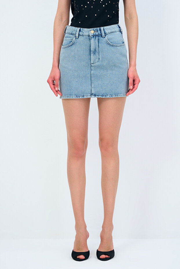 Mini Denim Etek - 2