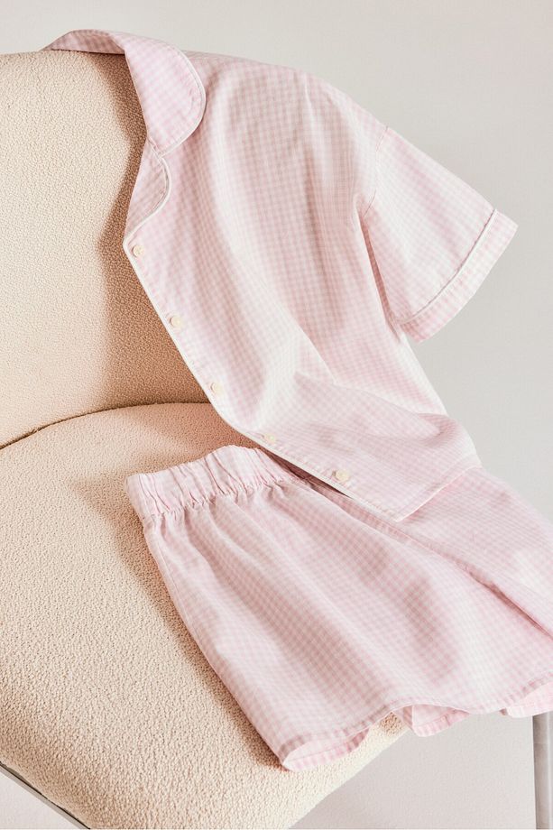 Pamuklu Poplin Pijama Takımı - 2