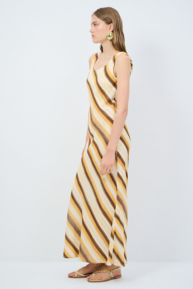 Askılı Uzun Elbise - 3