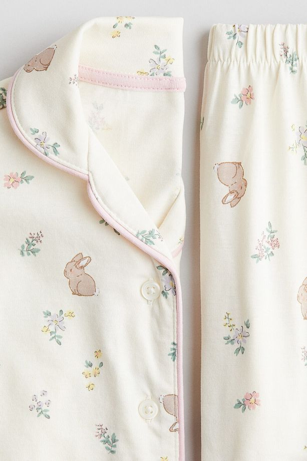 Desenli Jarse Pijama Takımı - 2