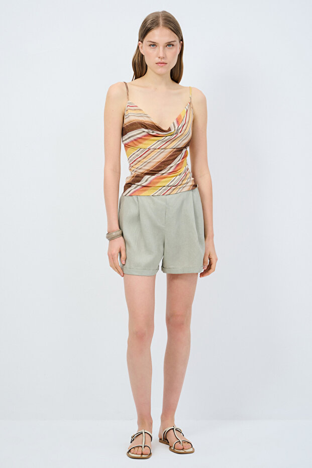 Askılı Örme Bluz - 3