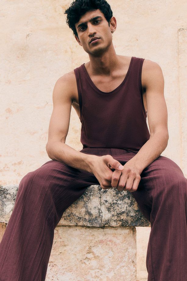 Kolsuz Üst ve Altlı Pijama Takımı - 2