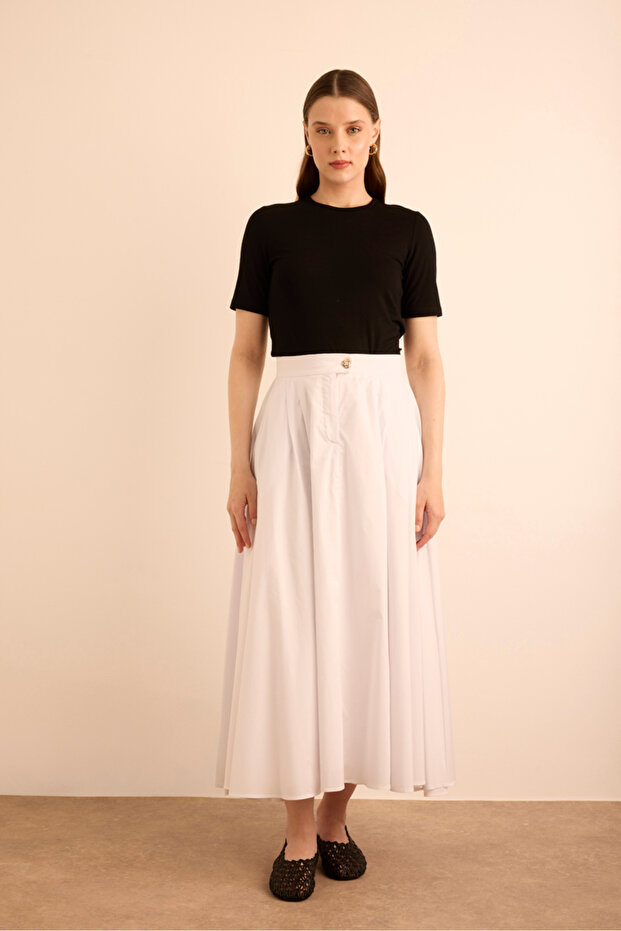 Cotton Evaze Etek - 2