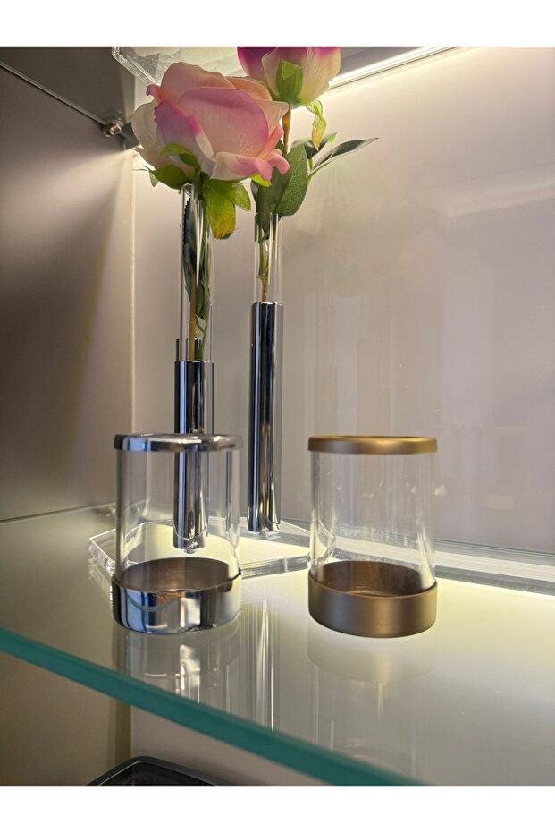 Mini Vazo Mat Gold (2 Adet) - 3