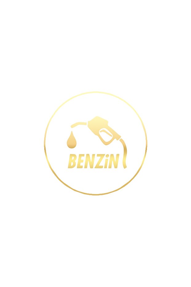 Gasoline Car Sticker 17X17 cm Gold