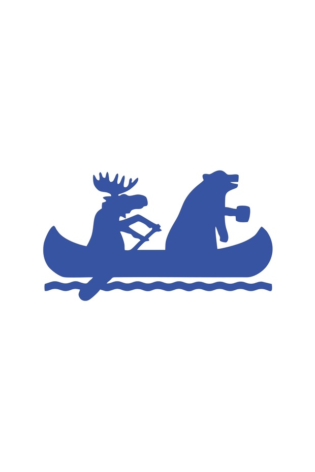 Canoe Car Sticker 17X17 cm Blue