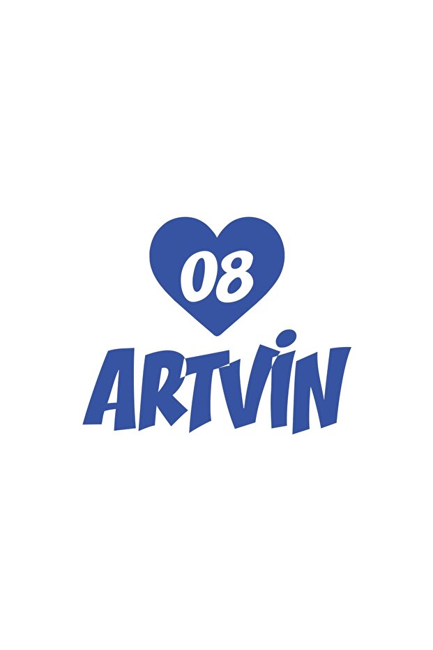 Heart 08 Artvin Car Sticker 17X17 cm Blue
