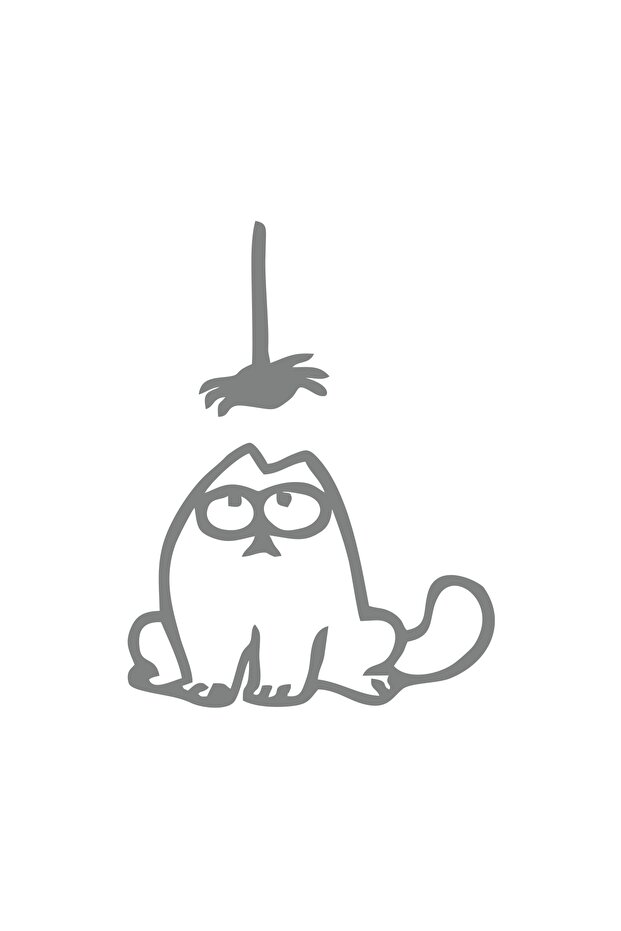 Funny Cat Car Sticker 17X17 cm Gray