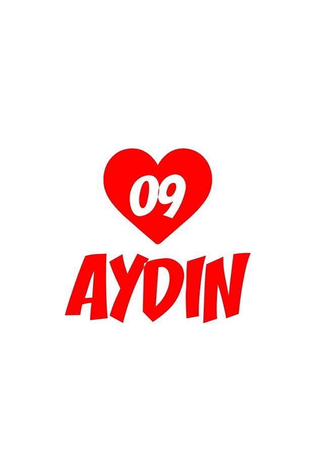Heart 09 Aydın Car Sticker 17X17 cm Red