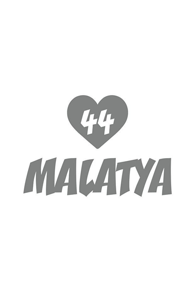 Heart 44 Malatya Car Sticker 17X17 cm Gray