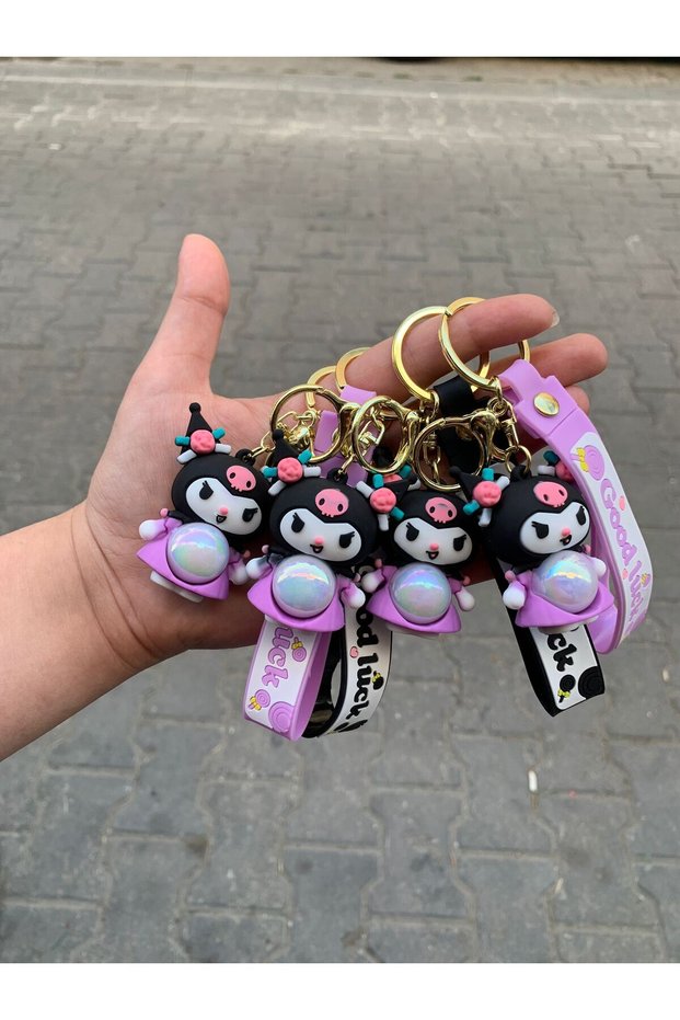Lighted Keychain Cute Mascot Cute Bag Accessory with 3D Figure Gift Tiny Toy Keychain