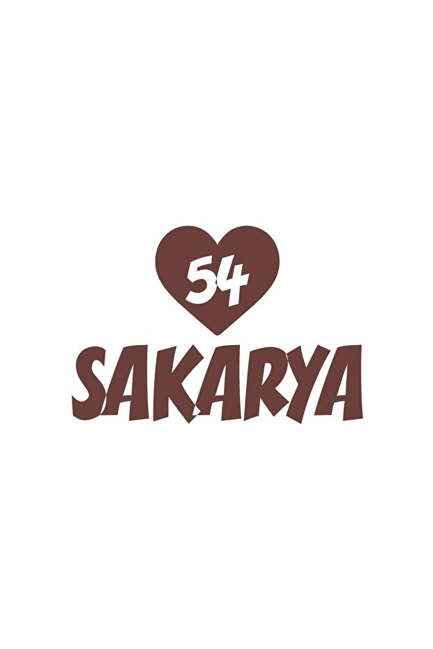 Heart 54 Sakarya Car Sticker 17X17 cm Brown