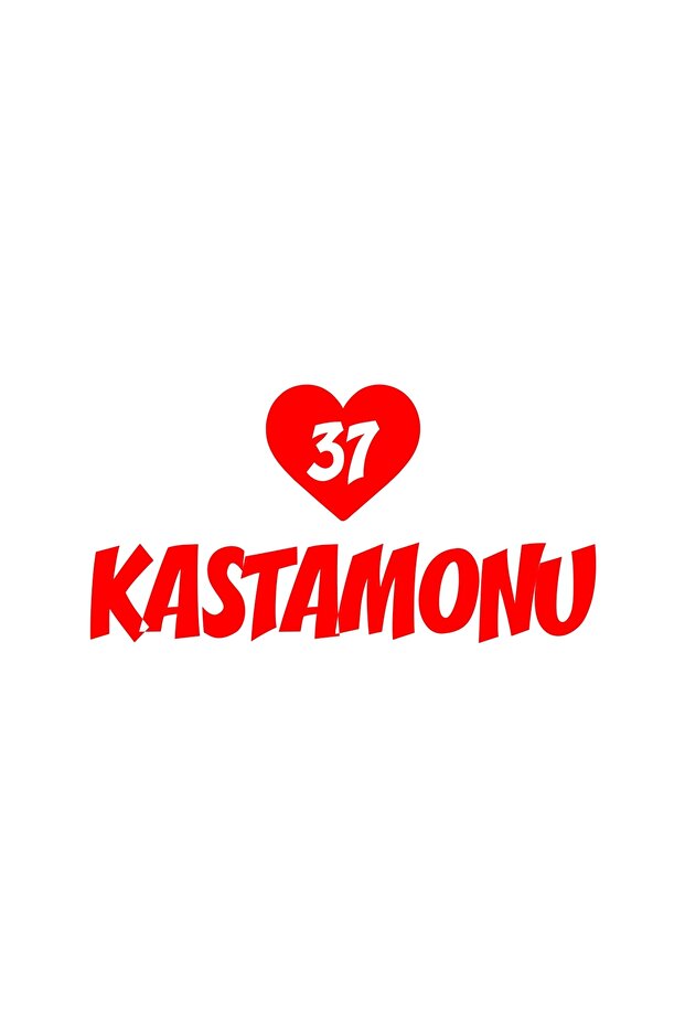 Heart 37 Kastamonu Car Sticker 17X17 cm Red