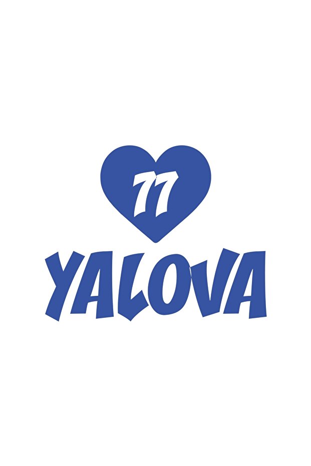 Heart 77 Yalova Car Sticker 17X17 cm Blue