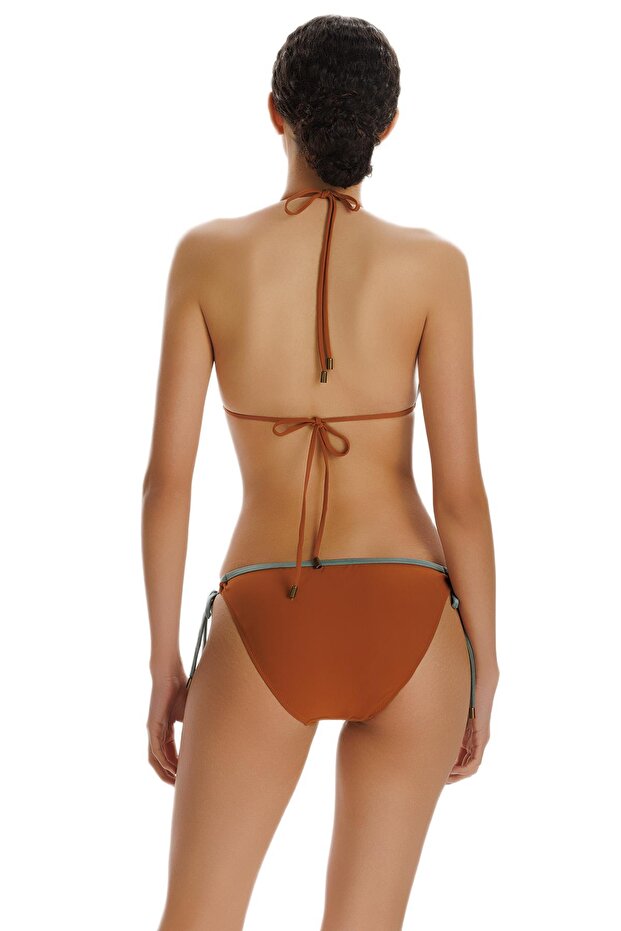 مجموعة بيكيني مثلثة الشكل بتفاصيل نمط أوراق الشجر الذكية - 6