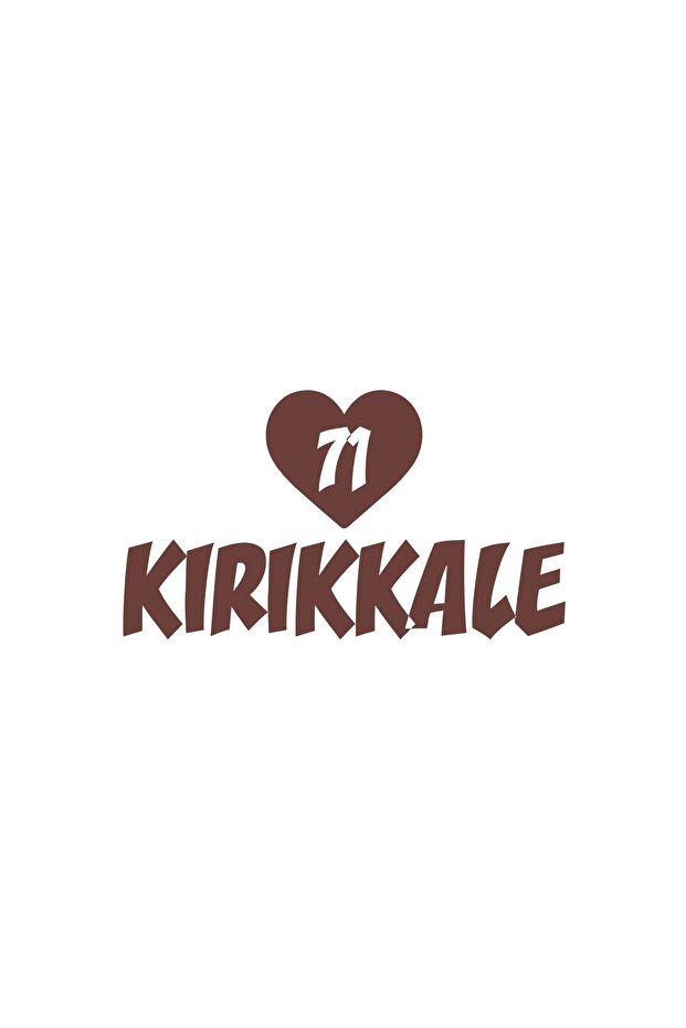 Heart 71 Kırıkkale Car Sticker 17X17 cm Brown