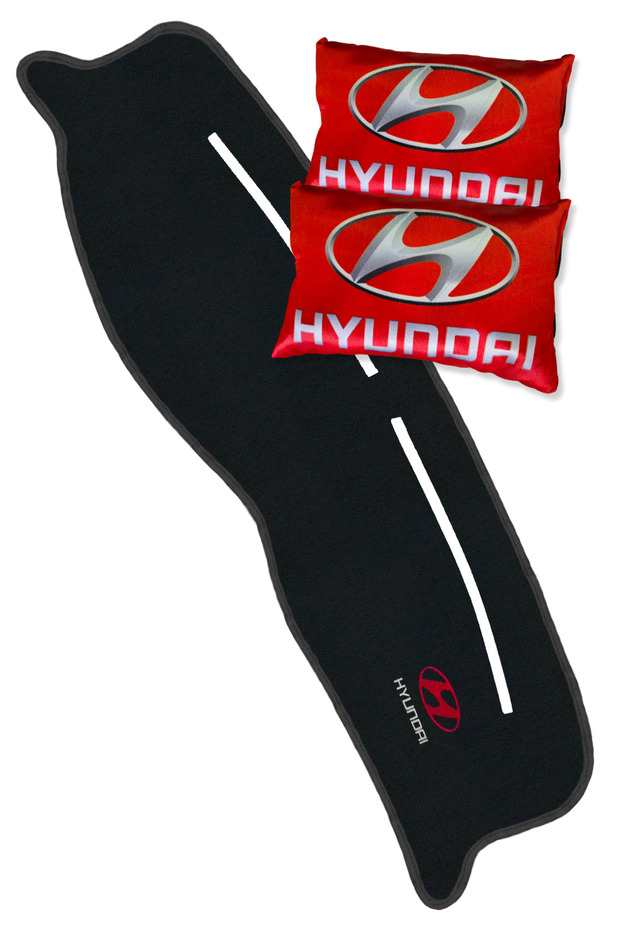 Hyundai Accent Egg Case Black Torpedo Protection Carpet | Hyundai Digital Printed Car Pillow