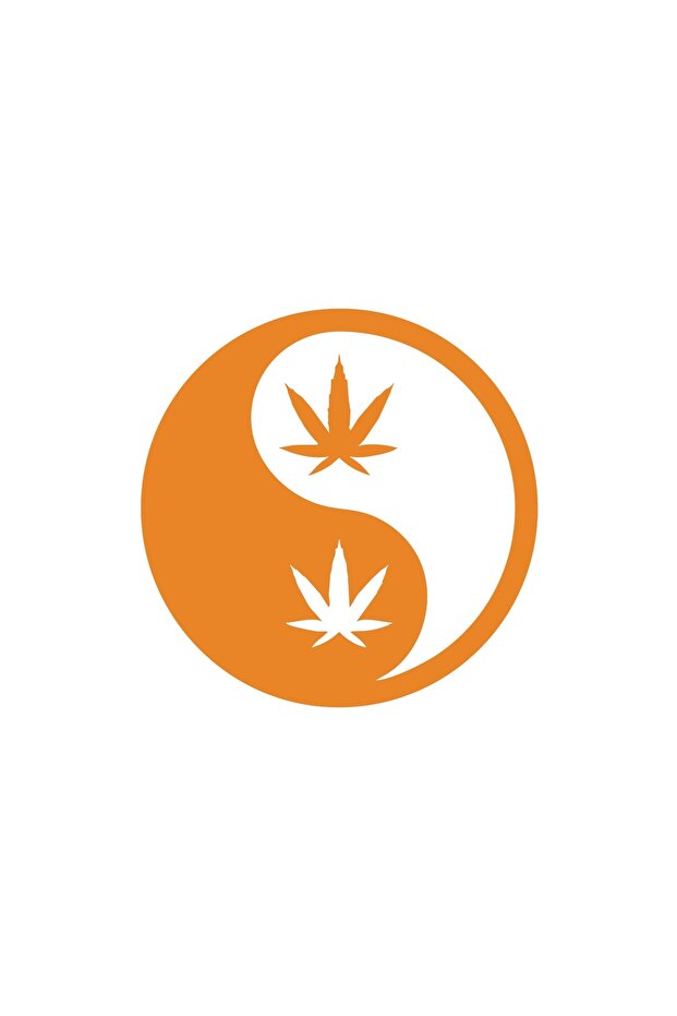 Ying Yang Car Sticker 17X17 cm Orange