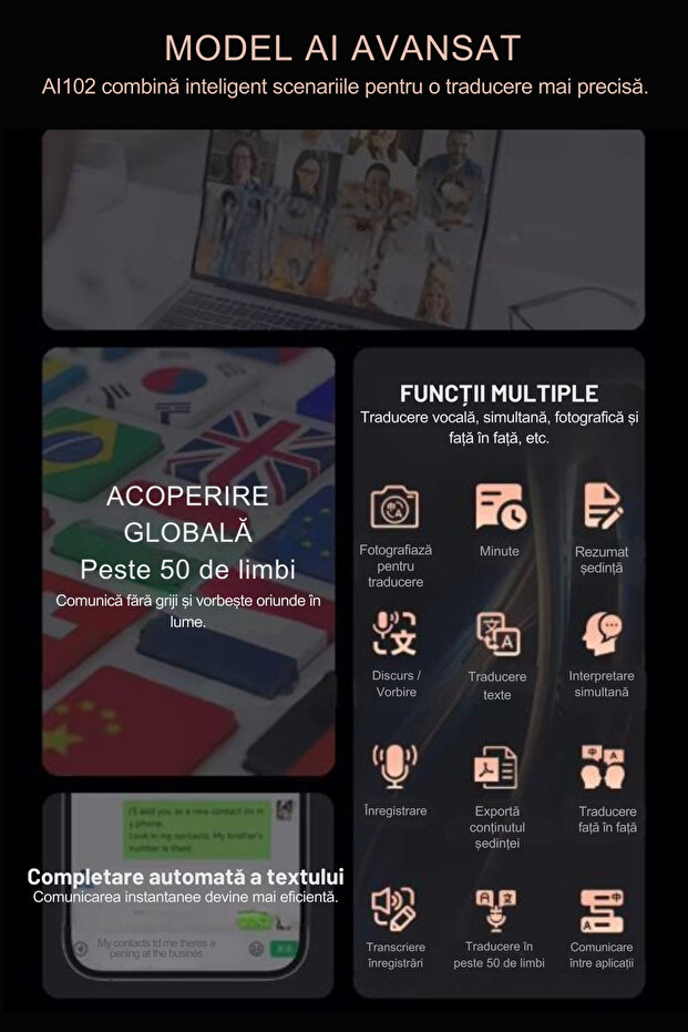 Smart Assistant for Real-Time Translation With 50+ Languages: Text/Voice/Images, Summaries, Magnetic - 7