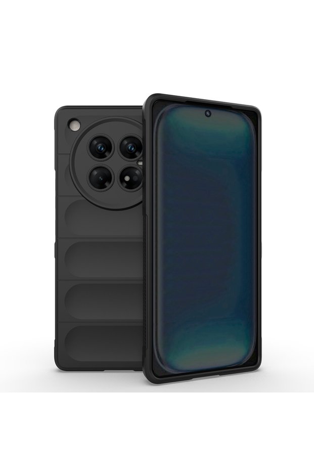 Case for Infinix Zero 40 5g Case Ethnic Silicone Cover with Flexible Tpu Hollowed Back Surface Design - Black