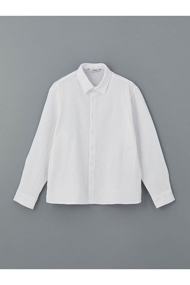 XSIDE Regular Fit Müslin Kırışıklı Erkek Gömlek - 5