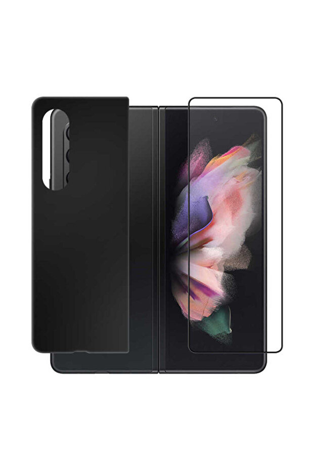 واقي شاشة زجاجي جانبي ثلاثي الأبعاد متوافق مع هاتف Galaxy Z Fold 3