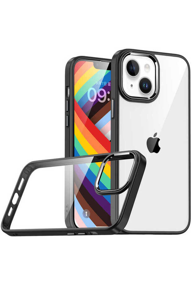 حافظة KLFS Flora متوافقة مع هاتف iPhone 14 Plus - أسود