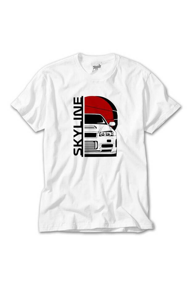 Λευκό μπλουζάκι Skyline - 1