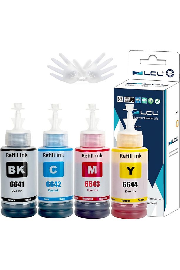 T664 L100,l110,l120,l130,l200,l210,l220 4 Renk MUADİL Mürekkep Takımı 70ml. - 1