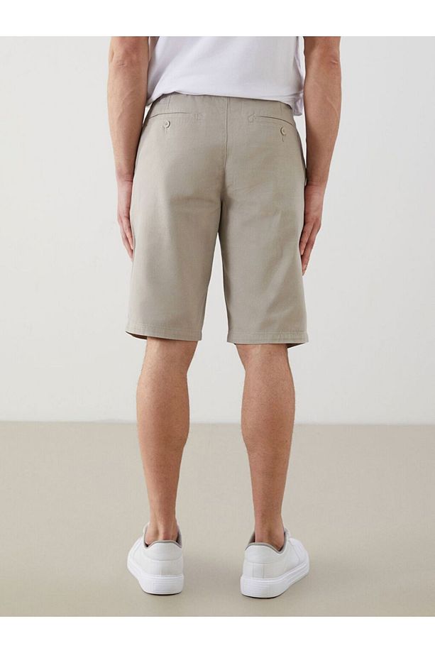 LCWAIKIKI Classic Standart Kalıp Gabardin Erkek Şort - 4