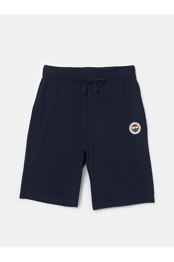 Standart Kalıp Fenerbahçe Baskılı Erkek Şortlu Pijama Takımı - 7