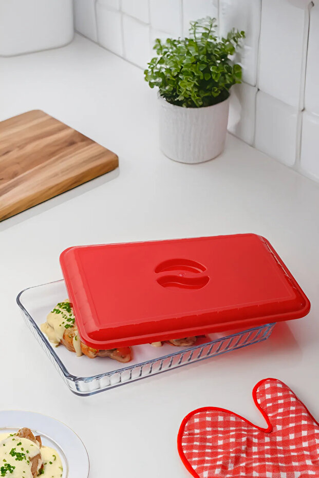 Plastic Steam Ducted Pyrex Cover Rectangular - 3