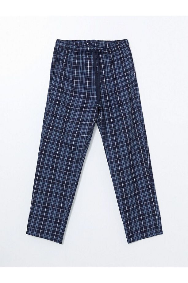 Standart Kalıp Ekose Erkek Pijama Alt - 5