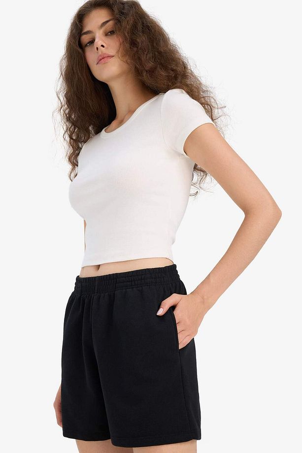Regular Fit Beli Lastikli Basic Düz Şort F6803AX25HS - 4