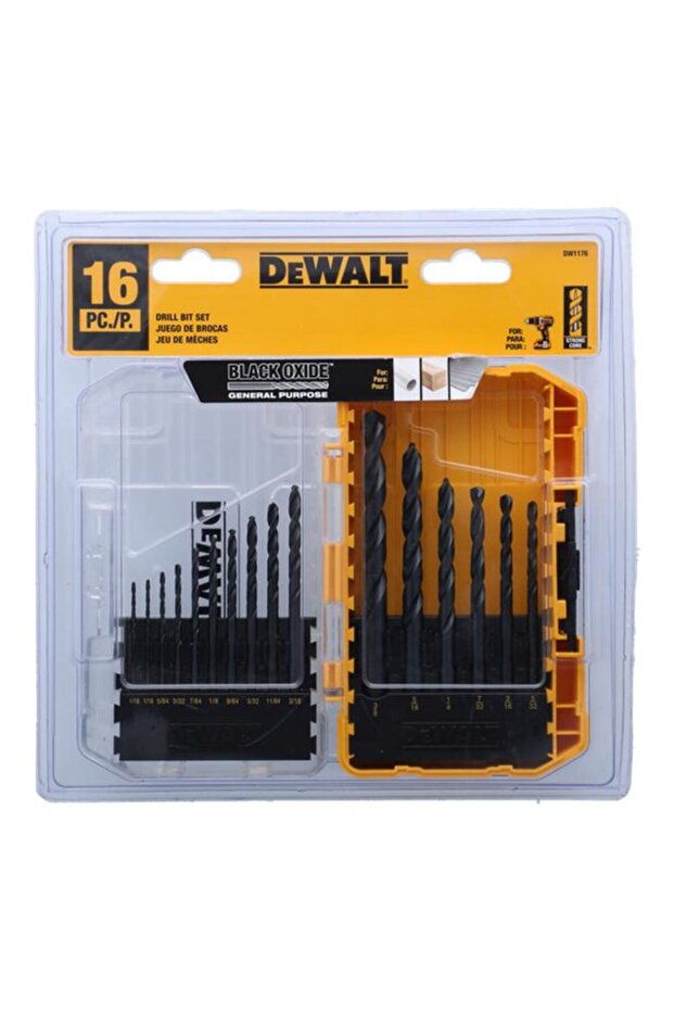 مجموعة رؤوس مثقاب أكسيد أسود من دي والت، مكونة من 16 قطعة - 1