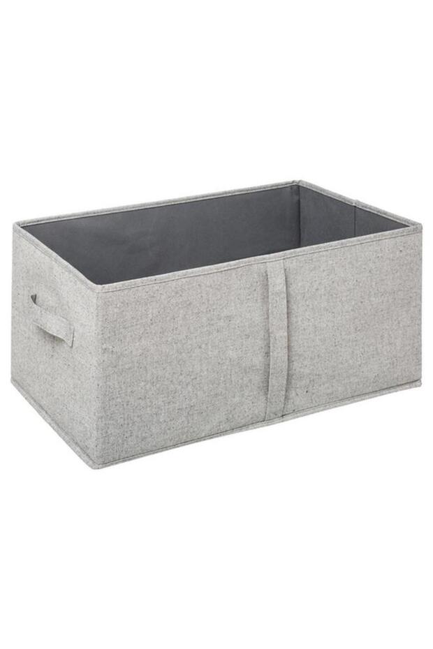 صندوق تخزين مستطيل الشكل من فايف سيمبلي سمارت أورغا مع غطاء، لون رمادي فاتح، 181253 - 2