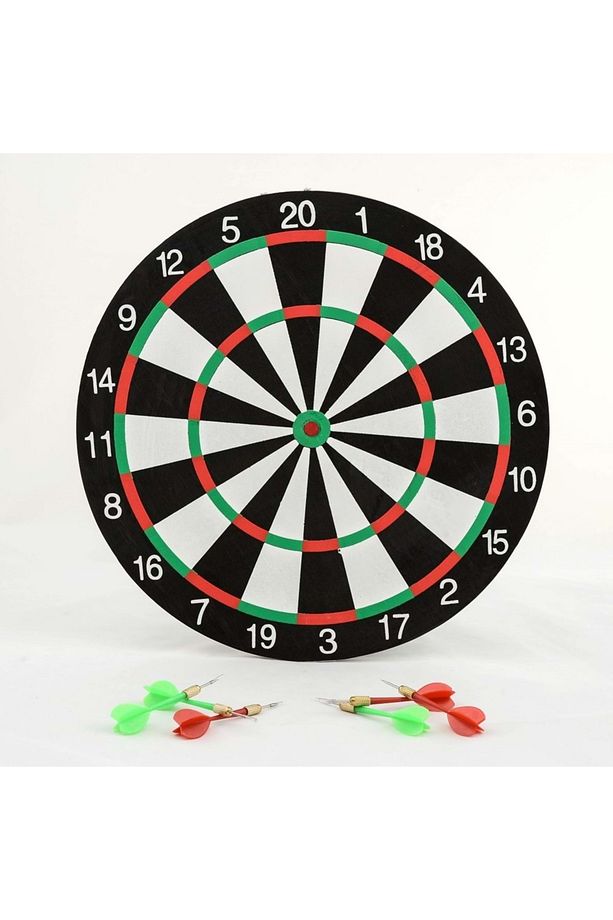 Dart Tahtası Seti 6 Ok Dahil Duvar Tipi Çift Taraflı Dart Oyunu Hedef Spor Eğlence Vıp Hediyelik Set - 4
