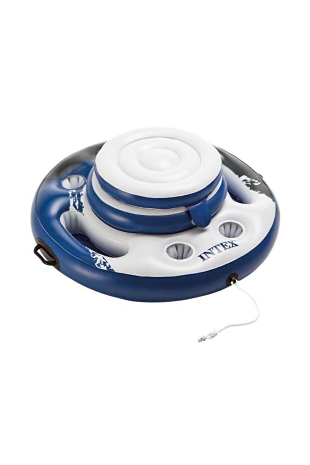 INTEX Mega Chill Durable Inflatable Round Floating Cooler Multicolor 35inch - 1