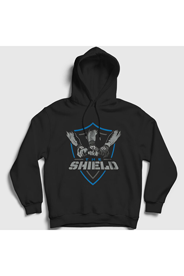 Unisex Black the Shield Wwe Wrestling Hooded Sweatshirt 551827Tt