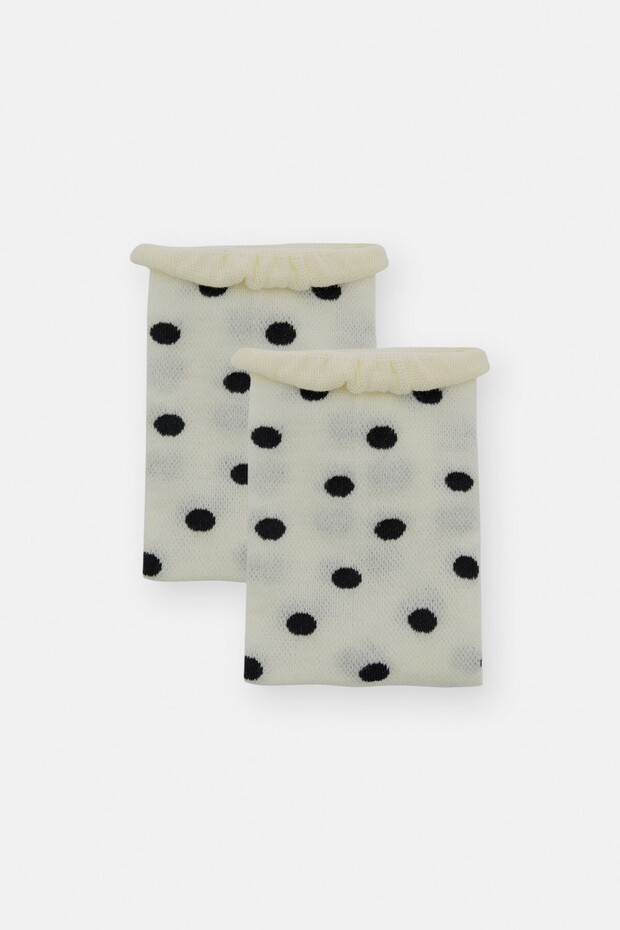 Puantiye desenli ince çorap - 3