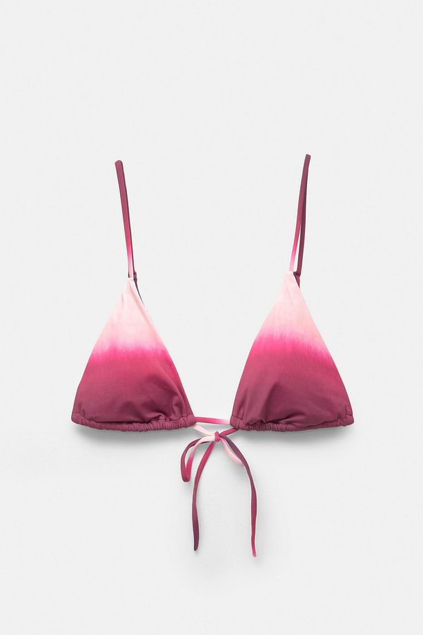 Tie dye üçgen bikini üstü - 4