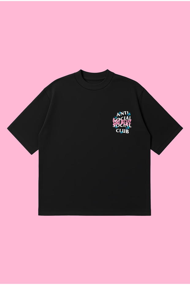 Assc X Sadboyz Salıncak Boxy Fit Oversized Unisex %100 Cotton Pack Tshirt – Printed T-Shirt | Streetwear